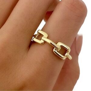 ONLY TWO LEFT ❗️The 3D Geo Ring in 18k gold over 925 silver adjustable